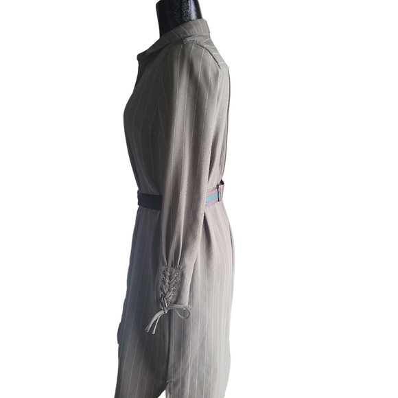 Anthropology Current Air Olive Green Button Front Dress - Picture 6 of 8